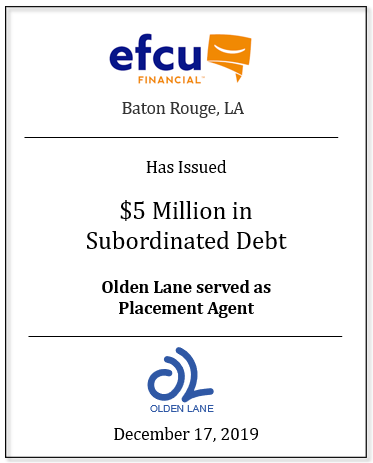 efcu Credit Union Subordinated Debt
