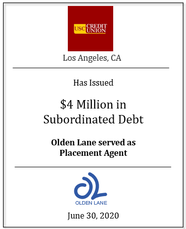 USC Credit Union Subordinated Debt