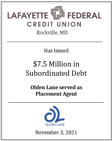 Lafayette Federal Credit Union Subordinated Debt