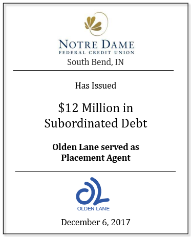 Notre Dame Federal Credit Union Subordinated Debt