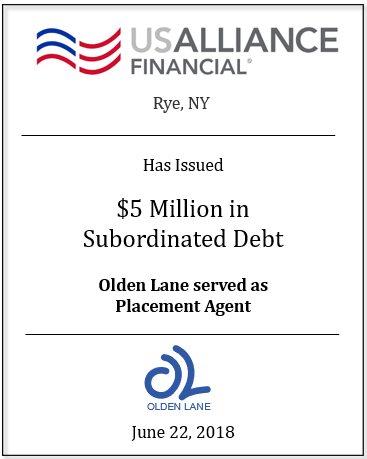 USAlliance Credit Union Subordinated Debt