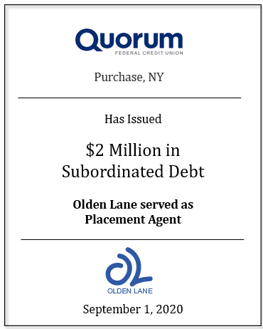 Quorum Credit Union Subordinated Debt