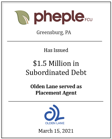 Pheple Credit Union Subordinated Debt